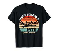 Vintage 55th Birthday Legends were Born in October 1970 T-Shirt