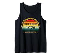 Vintage 55th Birthday Legends were Born in October 1970 Tank Top