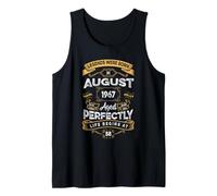 Vintage 58th Birthday Legends Were Born In August 1967 Tank Top