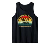 Vintage 58th Birthday Legends were Born in May 1968 Tank Top
