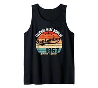 Vintage 58th Birthday Legends Were Born In September 1967 Tank Top