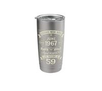Vintage 59th Birthday Legends Born in June 1967 Stainless Steel Insulated Tumbler