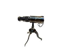 Vintage 6" Brass Telescope Tripod Stand - Handheld Nautical Spyglass for Decor, Gifting, Collectors, Maritime Enthusiasts (Black Antique)