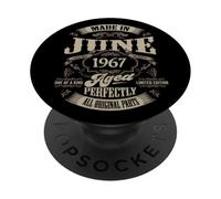 Vintage 60th Birthday Legend June 1967 60 Years Old Gift PopSockets Adhesive PopGrip