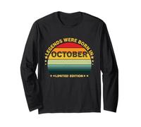 Vintage 61st Birthday Legends were Born in October 1964 Long Sleeve T-Shirt