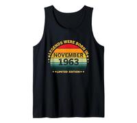 Vintage 62nd Birthday Legends were Born in November 1963 Tank Top