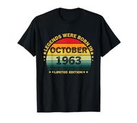 Vintage 62nd Birthday Legends were Born in October 1963 T-Shirt