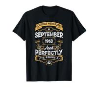 Vintage 62nd Birthday Legends Were Born In September 1963 T-Shirt