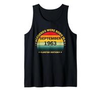 Vintage 62nd Birthday Legends Were Born In September 1963 Tank Top