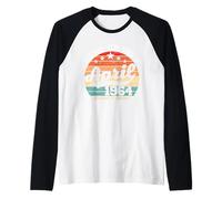 Vintage 62th Birthday Legends were Born in April 1964 Raglan Baseball Tee