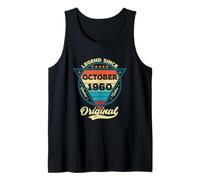 Vintage 65th Birthday Legend Since October 1960 Tank Top