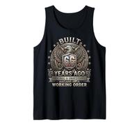Vintage 66th Birthday Built 66 Years Ago Patriotic USA Flag Tank Top