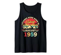 Vintage 66th Birthday Legends Were Born In August 1959 Tank Top