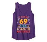 Vintage 69th Birthday Women 69 Year Old Gifts 69th Birthday Tank Top