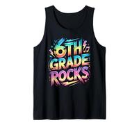 Vintage 6TH Grade Rocks Last Day Tiny Humans Teacher Team Tank Top