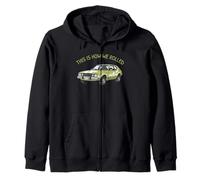 Vintage 70s Car Nut Nostalgia Design This Is How We Rolled Zip Hoodie