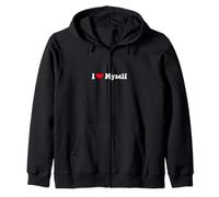Vintage 70s I Heart Myself Zip Hoodie