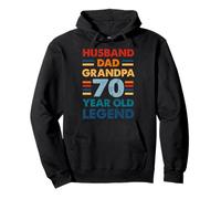 Vintage 70th Birthday Saying For 70 Year Old Dad And Grandpa Pullover Hoodie