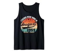 Vintage 71st Birthday Legends Were Born In August 1954 Tank Top