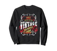 Vintage 74 Birthday Decoration Men Women 74yr 1951 74th Bday Sweatshirt