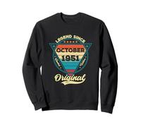 Vintage 74th Birthday Legend Since October 1951 Sweatshirt