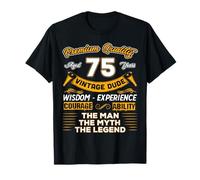 Vintage 75th The Man Myth Legend Gift 75 Years Old T-Shirt