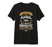 Vintage 76 Birthday Decorations Men 76yr 1950 76th Birthday Premium T-Shirt