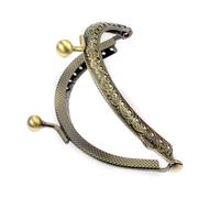 Vintage 8.5/10.5/12.5/15/20.5CM Semicircle Metal Bead Kiss Bronze Sew Frame Bag Clasp For Purse Hardware Clutch Bag Accessories (Color : 15CM)