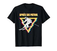 Vintage 80s Apres Ski Patrol Skier Skiing Value Graphic T-Shirt, Men, Black, S