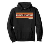 Vintage 80s Bishop’s Stortford England Retro Graphic Pullover Hoodie