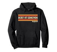 Vintage 80s Bury St Edmunds England Retro Graphic Pullover Hoodie
