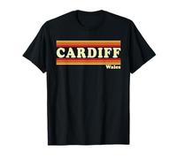 Vintage 80s Cardiff Wales Retro Graphic T-Shirt
