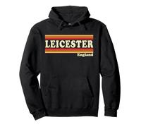 Vintage 80s Leicester England Retro Graphic Pullover Hoodie