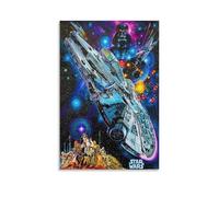 Vintage 80s Movie Millennium Falcon Star The Wars Posters For Room Aesthetic Canvas Wall Art Bedroom Decor 20x30inch(50x75cm)