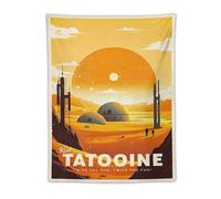 Vintage 80s Movie Tatooine Minimalist Star The Wars Posters Tapestry Prints Room Aesthetic Wall Art Bedroom Tapestries Walls Bedroom Home Decor 30"x40"