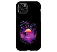 Vintage 80s Palm Tree Miami Beach Retro Sunset Vacation Vibe Case for iPhone 11 Pro