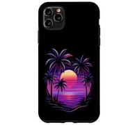 Vintage 80s Palm Tree Miami Beach Retro Sunset Vacation Vibe Case for iPhone 11 Pro Max