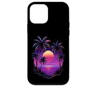 Vintage 80s Palm Tree Miami Beach Retro Sunset Vacation Vibe Case for iPhone 12 mini