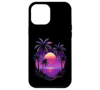 Vintage 80s Palm Tree Miami Beach Retro Sunset Vacation Vibe Case for iPhone 12 Pro Max