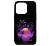 Vintage 80s Palm Tree Miami Beach Retro Sunset Vacation Vibe Case for iPhone 13 Pro