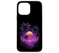 Vintage 80s Palm Tree Miami Beach Retro Sunset Vacation Vibe Case for iPhone 13 Pro Max