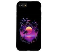 Vintage 80s Palm Tree Miami Beach Retro Sunset Vacation Vibe Case for iPhone SE (2020) / 7/8