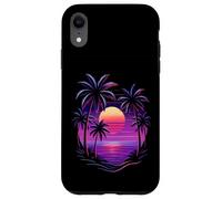 Vintage 80s Palm Tree Miami Beach Retro Sunset Vacation Vibe Case for iPhone XR