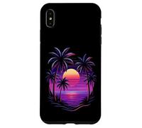Vintage 80s Palm Tree Miami Beach Retro Sunset Vacation Vibe Case for iPhone XS Max