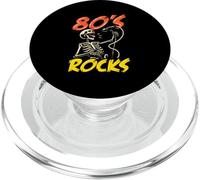 Vintage 80s Rocks Singing Skeleton Retro Rock Music PopSockets PopGrip for MagSafe