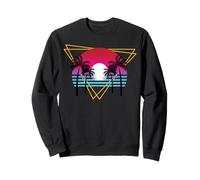 Vintage 80s Summer Palm Trees Beach Sun Relaxation Enjoyment Sweatshirt