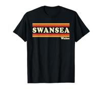 Vintage 80s Swansea Wales Retro Graphic T-Shirt