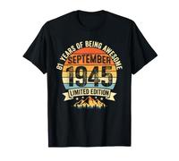 Vintage 81 Birthday Decorations Men 81yr 1945 81st Birthday T-Shirt