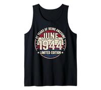 Vintage 82 Birthday Decorations Men 82yr 1944 82nd Birthday Tank Top