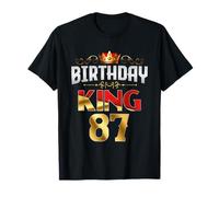 Vintage 87th Birthday King 87 Years Old Birthday Gifts Men T-Shirt